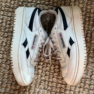 Reebok Classic White and Black Sneakers